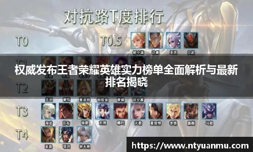 权威发布王者荣耀英雄实力榜单全面解析与最新排名揭晓